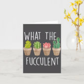 What The Fucculent Cactus Succulent Plant Gift Kaart (Gele Bloem)