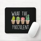 What The Fucculent Cactus Succulent Plant Gift  Muismat (Met muis)