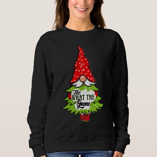 What The Gnome Buffalo Plaid Matching Christmas Pa Trui (Voorkant)