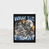 What The Sigma Cool Funny Alpha Wolf Werewolf Boot Kaart (Voorkant)