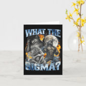 What The Sigma Cool Funny Alpha Wolf Werewolf Boot Kaart (Gele Bloem)