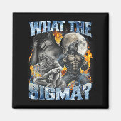 What The Sigma Cool Funny Alpha Wolf Werewolf Boot Magneet (Voorkant)