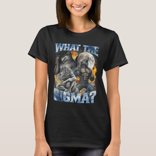 What The Sigma Cool Funny Alpha Wolf Werewolf Boot T-shirt (Voorkant)