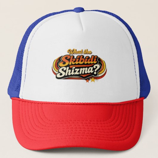 What the Skibidi Shizma? Retro Graphic Hat Trucker Pet (Voorkant)