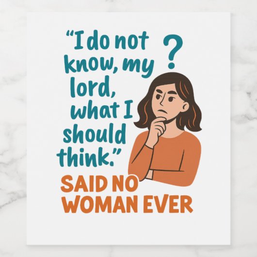 What to think? Shakespeare Quotes Funny Wijn Etiket (Enkel label)