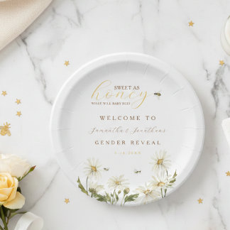 What Will Baby Be Gender Reveal Paper Plate Papieren Bordje