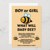 What Will Baby Bee Gender Reveal  Kaart (Voorkant / Achterkant)