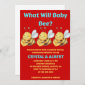 What Will Baby Bee Gender Reveal Kaart (Voorkant / Achterkant)