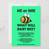 What Will Baby Bee gender reveal party Kaart (Voorkant)