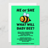 What Will Baby Bee gender reveal party Kaart (Voorkant / Achterkant)