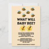 What Will Baby Bee gender reveal party Kaart (Voorkant)