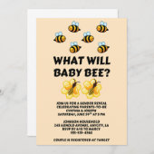 What Will Baby Bee gender reveal party Kaart (Voorkant / Achterkant)