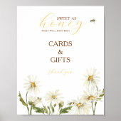 What Will Baby Bee Gender Reveal Tabletop Sign Poster (Voorkant)