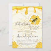 What Will Baby Bee Rustic Honeycomb Gender Reveal Kaart (Voorkant)