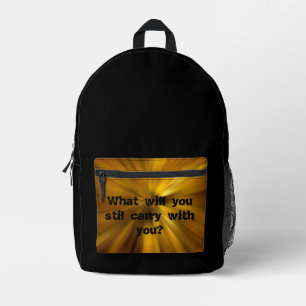 what will you still cary with you bedrukte rugzak