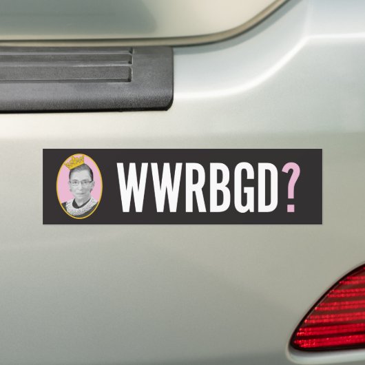 What Would RBG Do / WWRBGD Bumpersticker (Op auto)