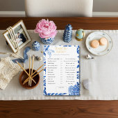 What Would She Choose? Blue Bridal Shower game Kaart