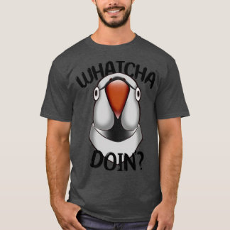 WHATCHA DOINx27 Ringnek Parrot Grey T-shirt