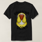 WHATCHA DOINx27 Ringnek Parrot Yellow T-shirt (Design voorkant)