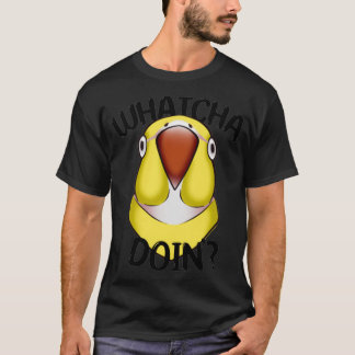 WHATCHA DOINx27 Ringnek Parrot Yellow T-shirt