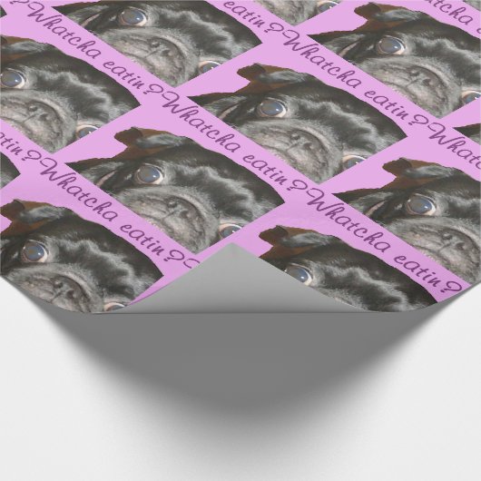 Whatcha Eatin Pug Cadeaupapier (Hoek)