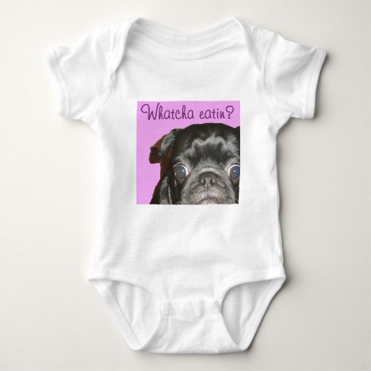 Whatcha Eatin Pug Romper (Voorkant)