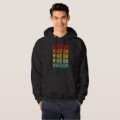 Whatcom County Washington Regenboogtekst Hoodie (Voorkant volledig)