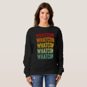 Whatcom County Washington Regenboogtekst Trui (Voorkant volledig)