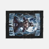 Whatever Daddy Wants Daddy Gets Funny Alpha Wolf M Fleece Deken (Voorkant (Horizontaal))