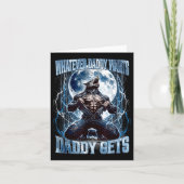 Whatever Daddy Wants Daddy Gets Funny Alpha Wolf M Kaart (Voorkant)