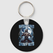 Whatever Daddy Wants Daddy Gets Funny Alpha Wolf M Sleutelhanger (Voorkant)
