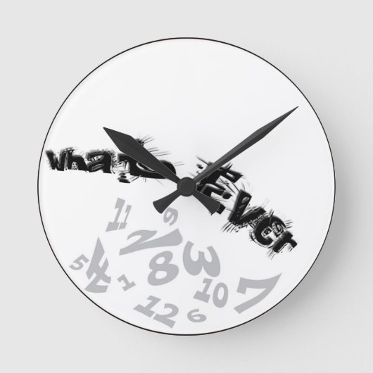 Whatever Decorative Analog Wall Clock Ronde Klok (Voorkant)