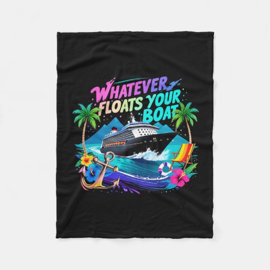 Whatever Floats Your Boat Cruise Squad Team Beach Fleece Deken (Voorkant)
