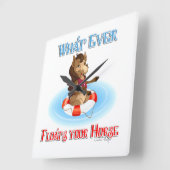 Whatever Floats Your Horse Vierkante Klok (Hoek)
