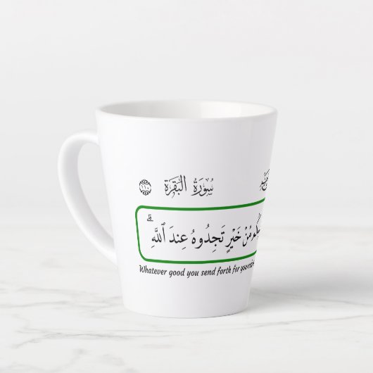 Whatever good you provide, Quran. Latte Mok (Linkerhoek)