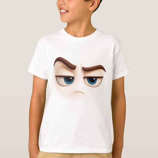Whatever… grumpy blue eyed face teen attitude t-shirt (Voorkant)