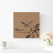 Whatever I'm Late Anyways Clock Time Numbers Hours Vierkante Klok (Huis)