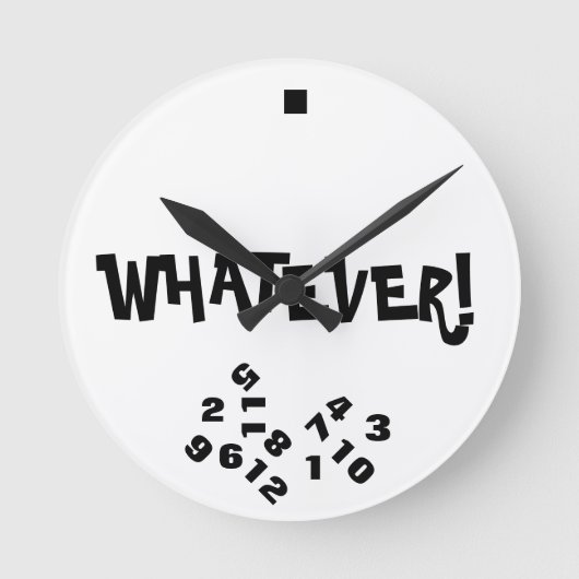 WHATEVER-klok Ronde Klok (Voorkant)