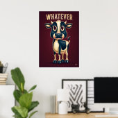 Whatever Koe – Grappige Cartoon Karakter Kunst Poster (Thuiskantoor)