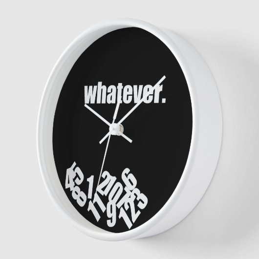 Whatever Messy Numbers Wall Clock (Hoek)