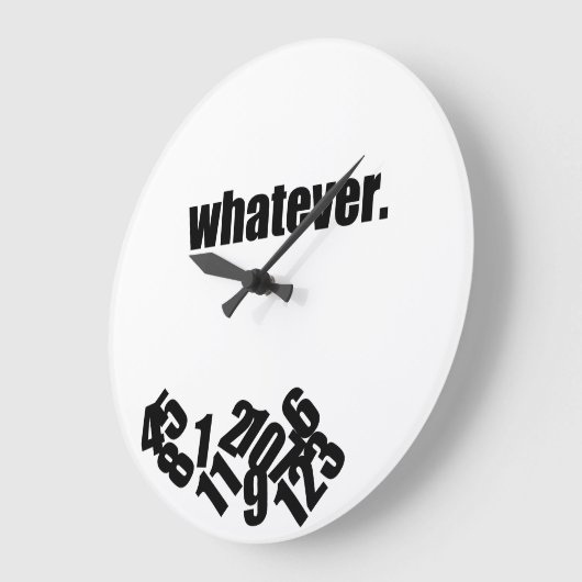 Whatever Messy Numbers Wall Clock Grote Klok (Hoek)