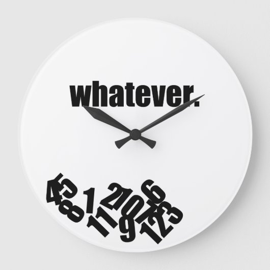 Whatever Messy Numbers Wall Clock Grote Klok (Voorkant)