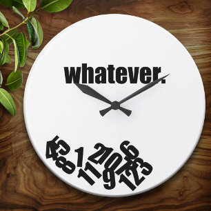 Whatever Messy Numbers Wall Clock Grote Klok