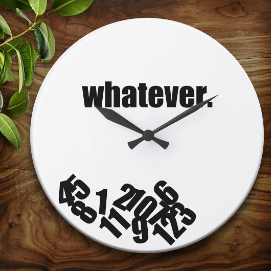 Whatever Messy Numbers Wall Clock Grote Klok