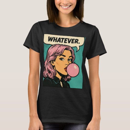 “Whatever” Retro Comic T-shirt (Voorkant)