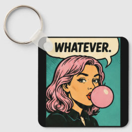 “Whatever” Retro-sleutelhanger Sleutelhanger