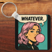 “Whatever” Retro-sleutelhanger Sleutelhanger (Voorkant)
