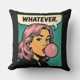“Whatever” Retro Strip Kussen