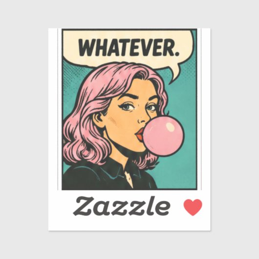 “Whatever” Retro Strip Sticker (Vel)