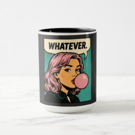 “Whatever” Retro Stripboek Beker Mok